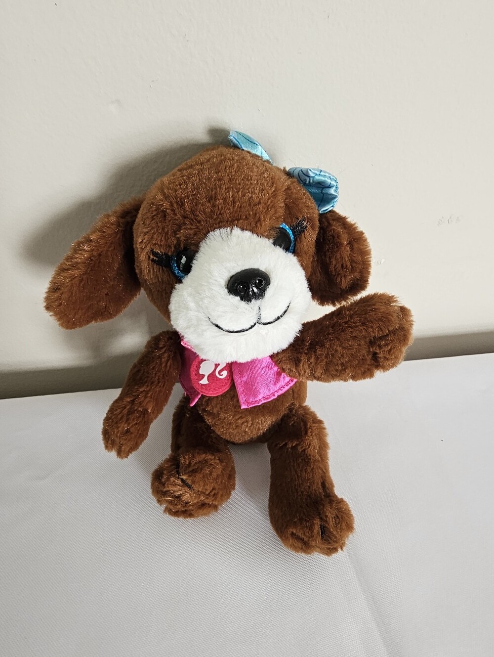 Barbie Great Puppy Adventure Puppy Plush Stuffed Animal Brown Pink Jacket